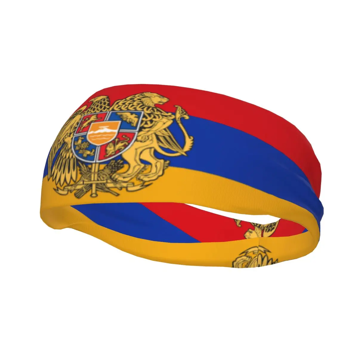 Custom Flag Of Armenia Sport Headbands for Women Men Stretchy Moisture Wicking Gym Sweatband