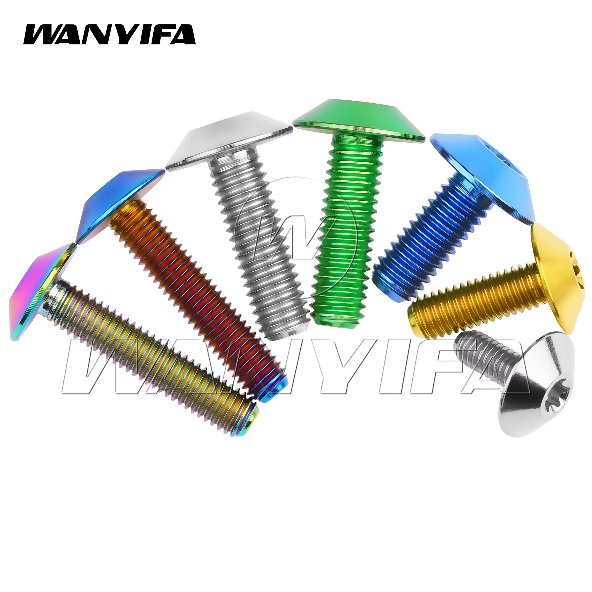 Wanyanza-Boulons en titane M6x12/15/ 20mm T30, vis à tête Torx pour fixation de moto et de vélo