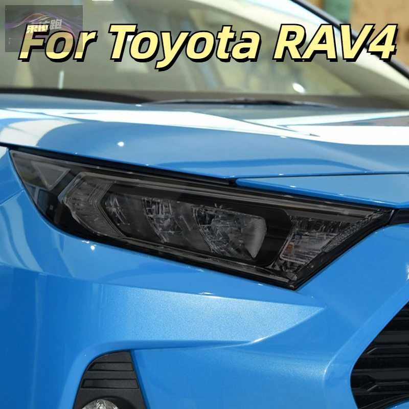 

2 Pcs For Toyota RAV4 2019 2020 XA50 Car Headlight Tint Black Protective Film Protection Transparent TPU Sticker Accessories