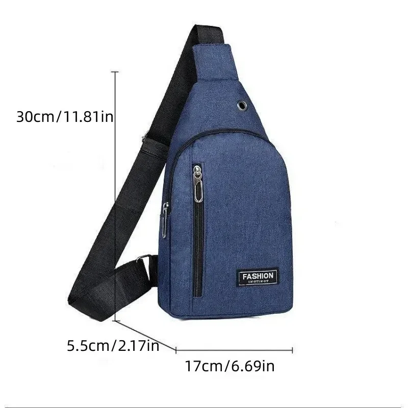 Chest Bag New Men Simple Nylon Fashion Waterproof One Shoulder Crossbody Bag Casual Sports Men Outdoor Trend Bag