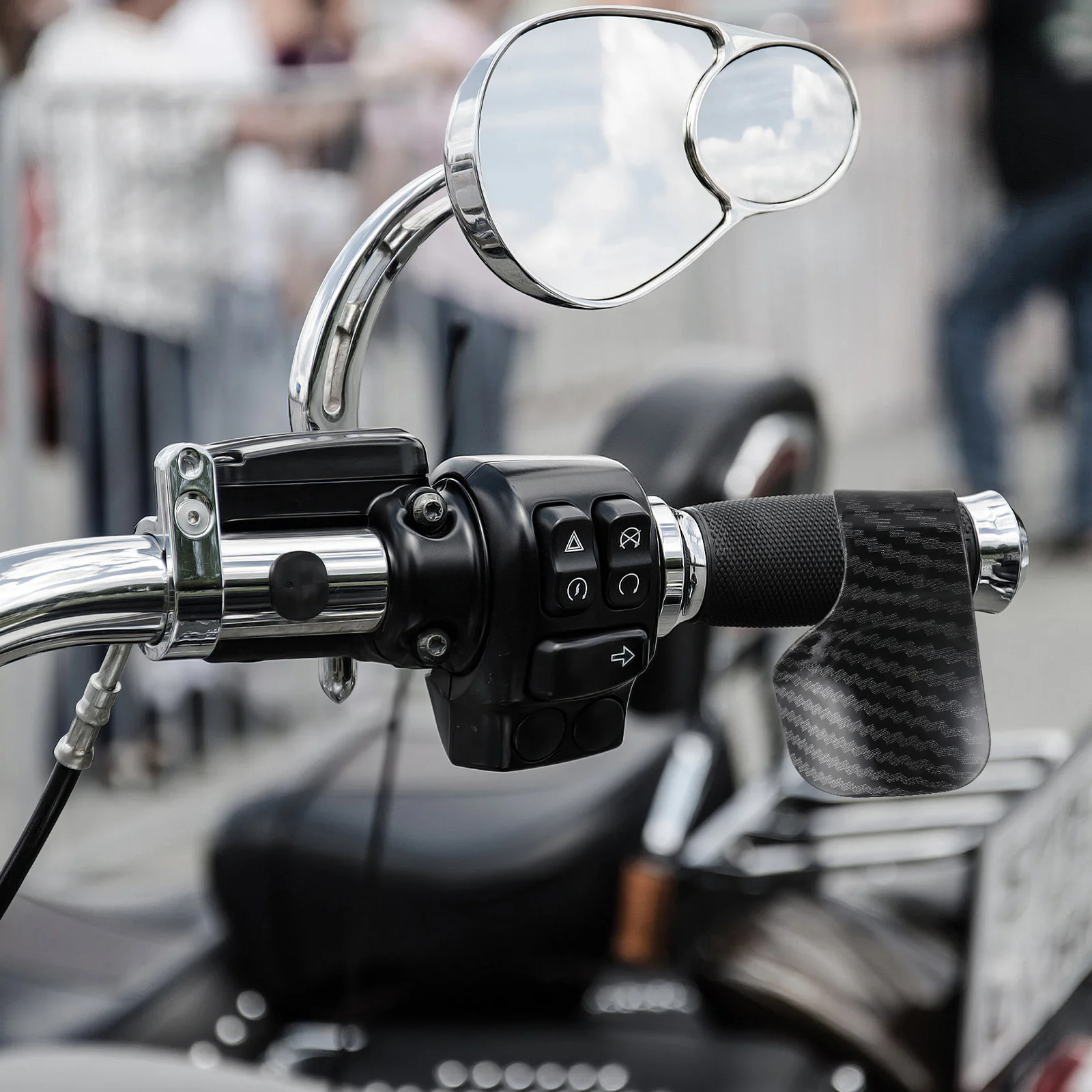 

2pcs Universal Motorcycle Throttle Booster Handle Clip Ergonomic Abs Non-Slip Oil Saving Device For Motorbike Electric Vehicles