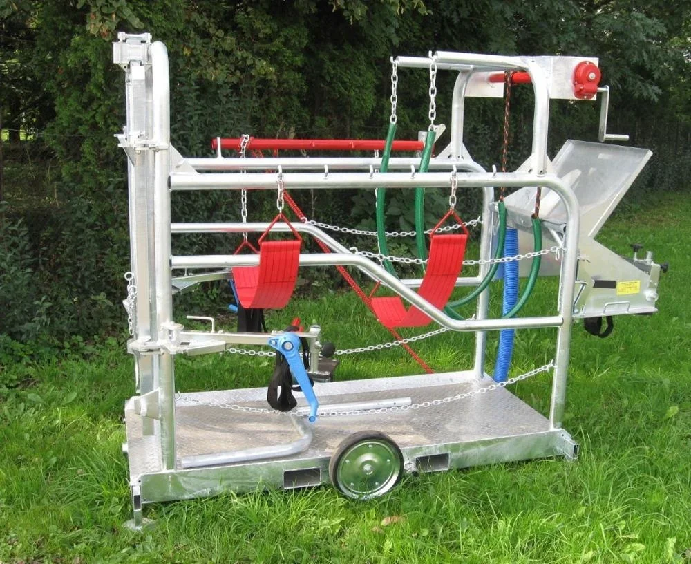 Hydraulic Cattle Hoof Trimming Machine Truck/Lifting Design with Fixed Frame for Animal Husbandry Equipment Cattle Hoof Repair