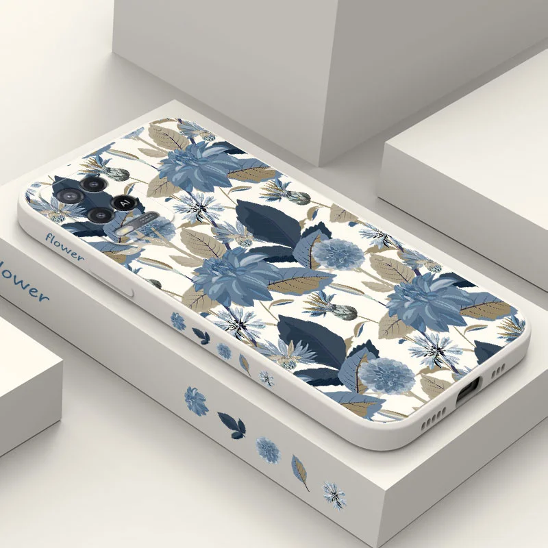 

Firm Flowers Phone Case For OPPO A54 A74 A57 A96 A76 A36 A95 A12 A15 A15S A16 A16K A9 A5 2020 Reno 7 7Z 6 5 F9 4G 5G