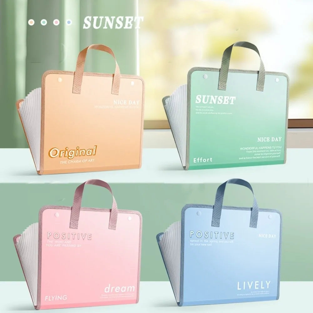 

13 Layers Expanding File Bag Multifunctional Waterproof Document Bag Portable Dirtyproof Work Collection Organizer