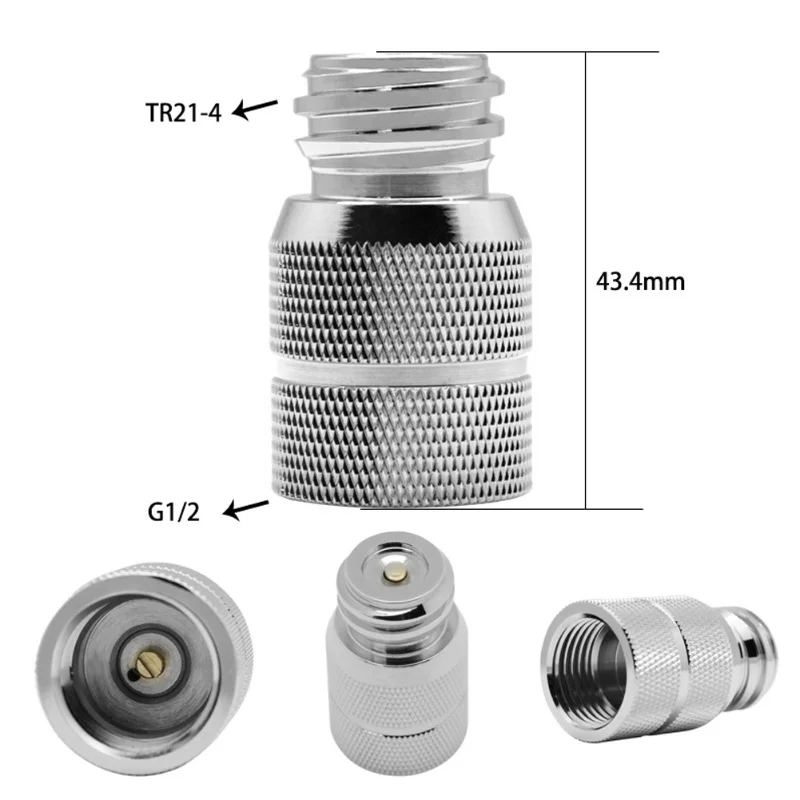 CO2 Cylinder Adapter For SodaStream TR21-4 Male Thread To G1/2 Type30 Female Thread