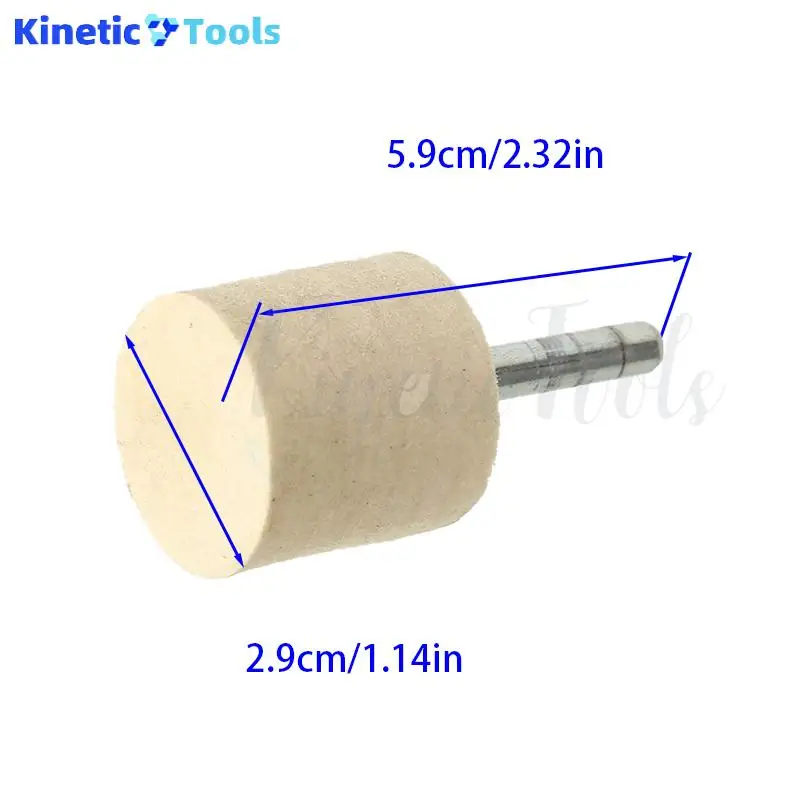Wool Felt Mounted Polishing Buffing Wheel 6mm Shank for Grinder Drill Rotary Tools Grit 30mm