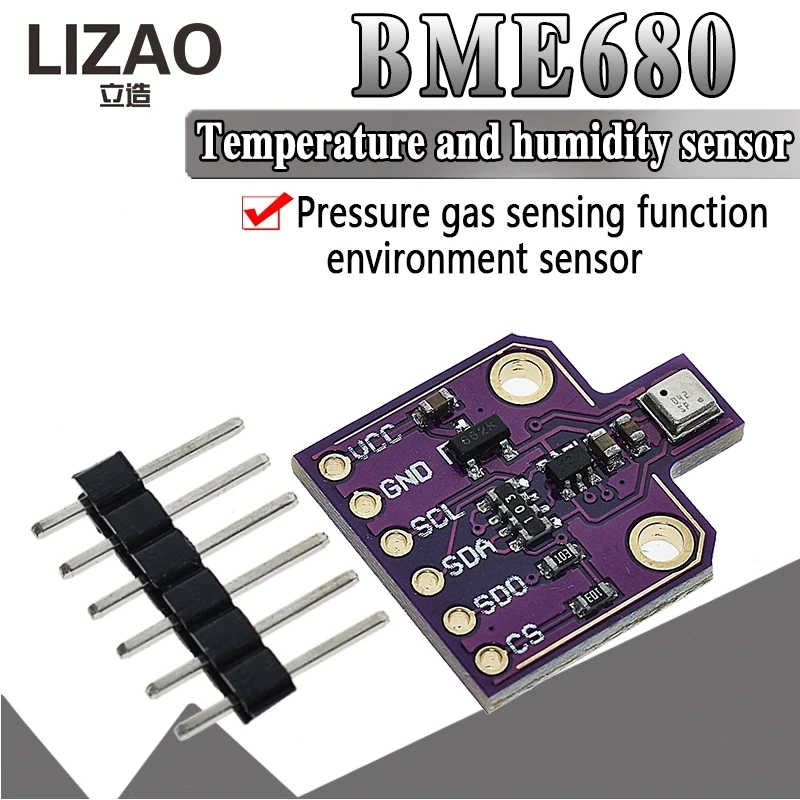 LIZAO BME680 Digital Environmental Sensor CJMCU-680 High Precision Temperature Humidity Pressure Altitude Measuring Module