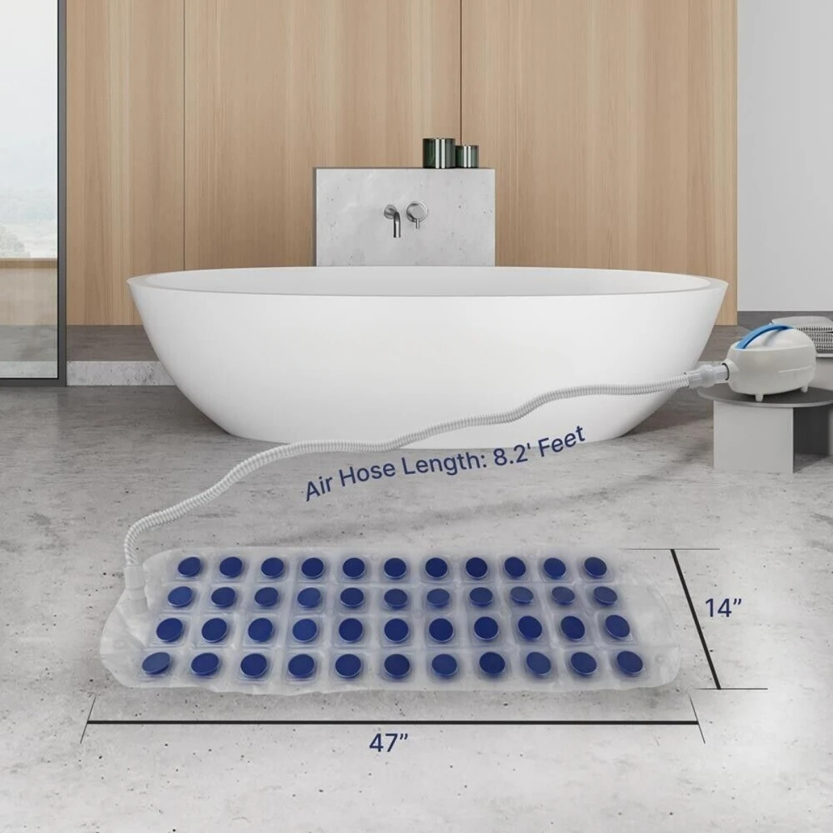 us-SereneLife Bubble Bath Mat Body Spa Massage with Warm Air massage