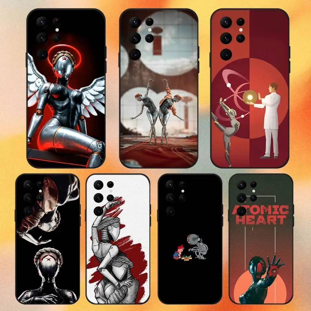 

Atomic Heart GAME Phone Case For Samsung S 25,24,23,22,30,21,10,9,Ultra,Plus,Lite,FE,4,5G Black Soft Case