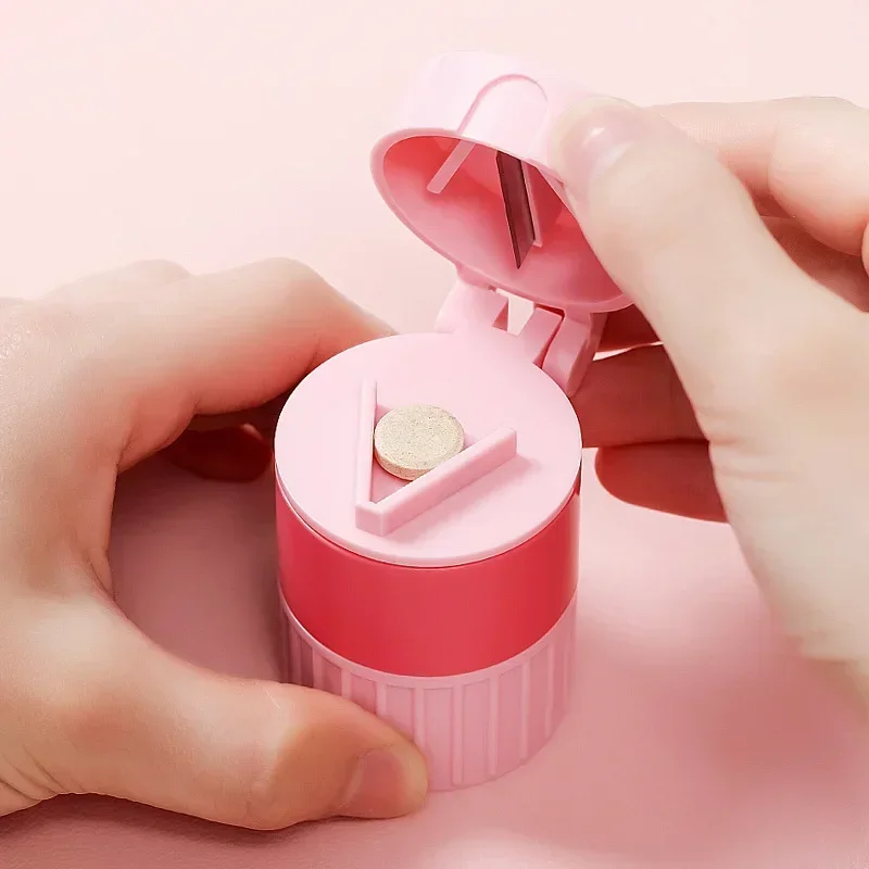 Powder Tablet Grinder Powder Pill Cutter 4 In 1 Portable Medicine Splitter Box Storage Crusher