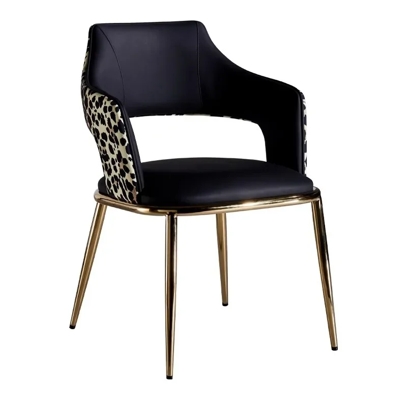 Light luxury dining chair for home use, modern simple leisure study, makeup stool
