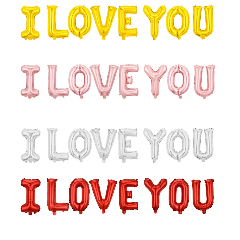 16 Zoll „I Love You“ Buchstabenbanner, große Liebesdekorationsballons für Hochzeitssaison, Verlobung, Brautgeschenk, Muttertag – Detail 7