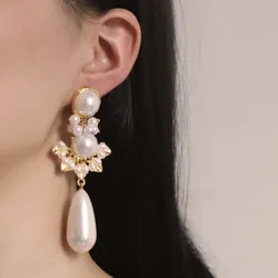 High End Temperament Earrings Light Luxury Niche Retro Earrings Fashionable Trend Cute French Pearl Earrings