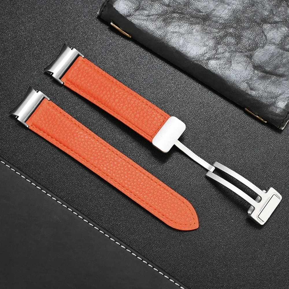 Leather Magnetic Strap for Samsuang Galaxy Watch 6 5 4 Band 40 44mm 5pro 45mm Correa Classic 43mm 47mm 4 42 46mm Luxury Bracelet