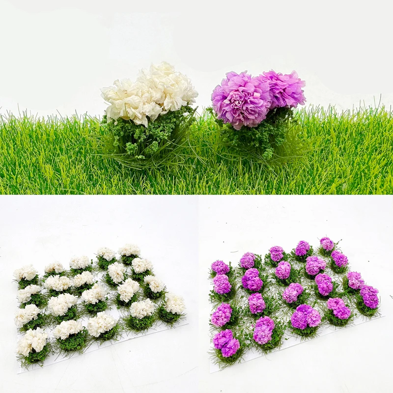 25 個 15 ミリメートルシミュレーション手作りフラワークラスターモデル diy 風景素材砂テーブルプラットフォーム装飾ドールハウスレイアウト