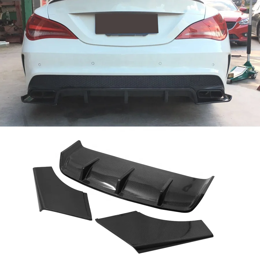 EX style CLA W117 carbon fiber rear diffuser for Mercedes Benz CLA Class  W117 rear bumper diffuser Car Accessories