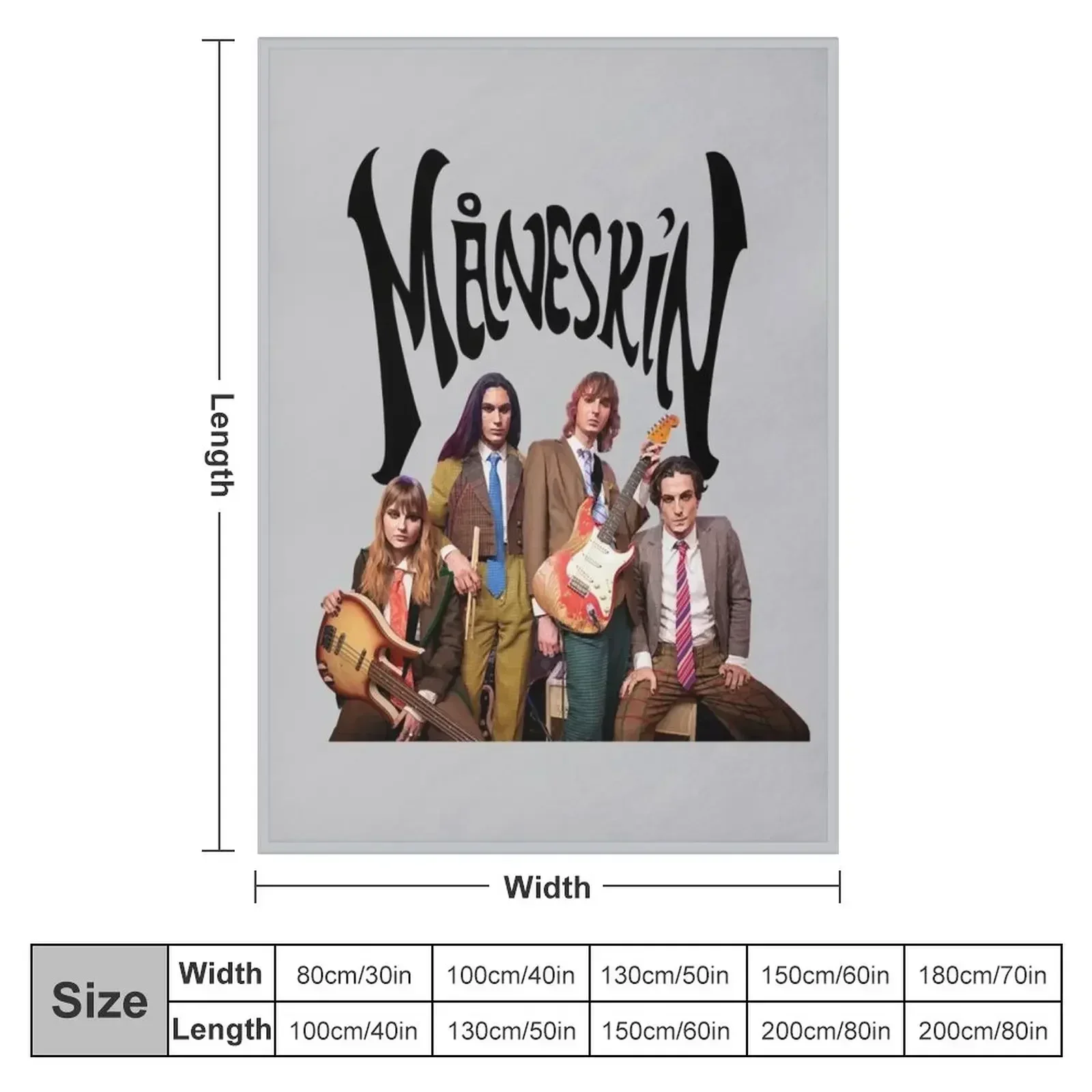 M?neskin rock band Maneskin 2 Throw Blanket Summer Beddings Sleeping Bag Soft Plush Plaid Blankets