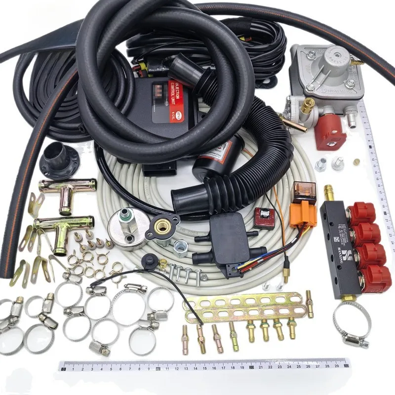 LPG/CNG Automobile Oil To Gas Modification ATIKER Complete Set Of 4-Cylinder Kit Extended Gas Filling Port Gas Automobile Parts