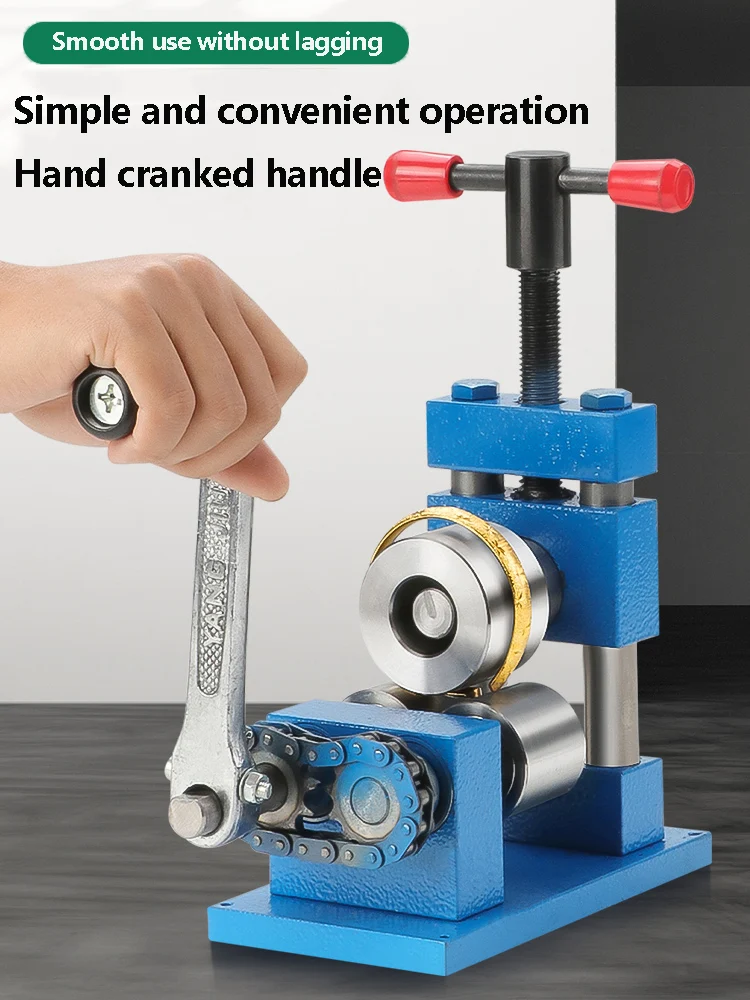 Rolling Mill Machine Sturdy Manual Hand Crank Tableting Tool Jewelry Making Machine for Bracelet Earring Jewelry Ring Designer