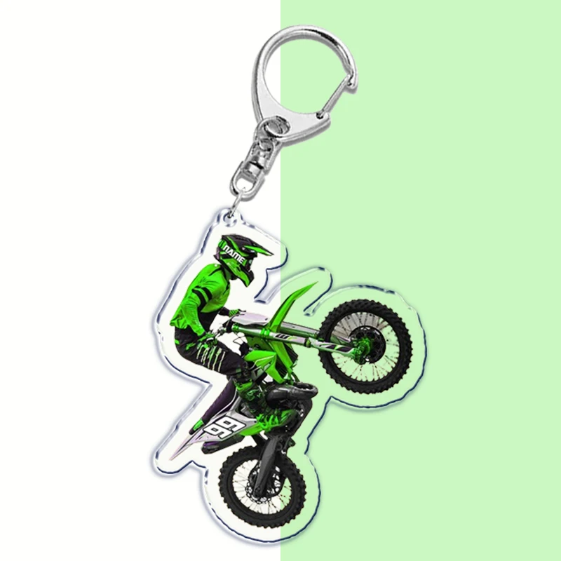 Fashion Motocross Biker Dirt Bike Keychain for Accessories Bag Pendant Sports Key Chain Ring Keyring Jewelry Gifts Chaveiro