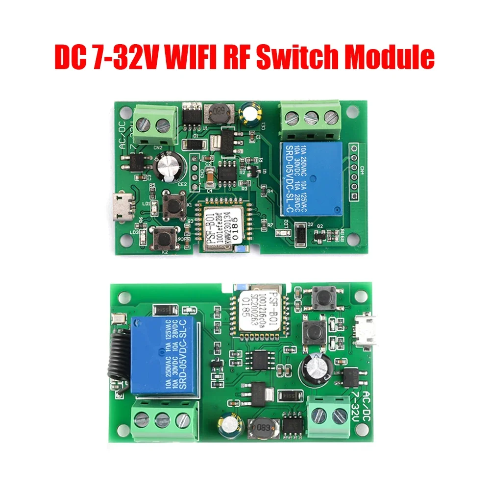 1 Channel For Ewelink Wifi RF Switch Module Self-Locking DC 7-32V Wireless APP Remote Control For Alexa For Googole Smart Home