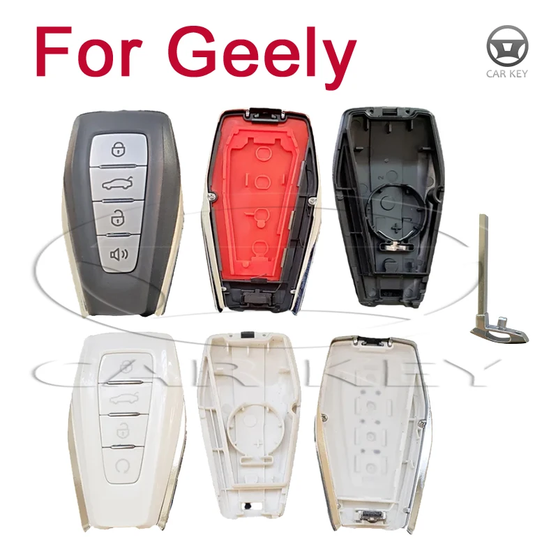 Remote Key Shell Geely For Okavango Azkarra Atlas Coolray Monjaro KX11 Emgrand X7 X3 S1 Original Car Keys Case Cover 4 Button