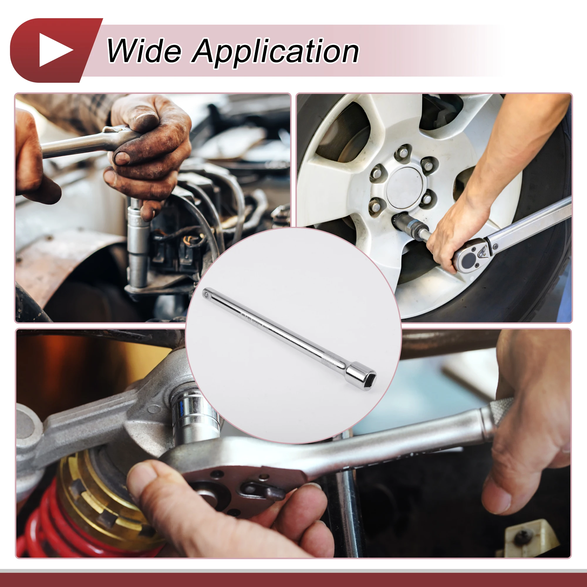 Motoforti Presa di Impatto Barra di Prolunga Presa di Estensione Strumento 250x22mm 260x23mm Acciaio Al Carbonio per Moto 1/2 Pollici Drive