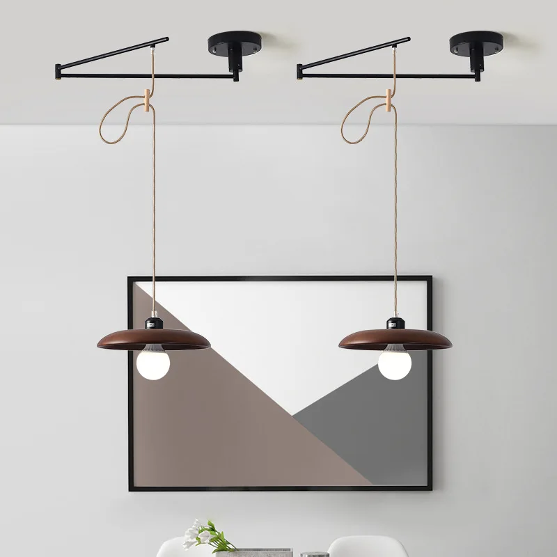 اليابانية الرجعية شخصية المنقولة مطعم قلادة ضوء الشمال الإبداعية دراسة غرفة المعيشة منصة مشروبات تلسكوبي الذراع الخفيفة