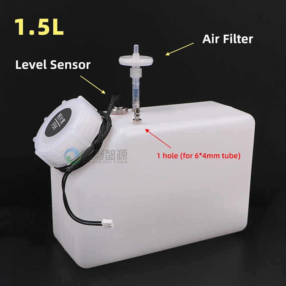 Eco-solvent 1.5L Ink Cartridge for DTF Printing Machine Ink Bottle with Level Sensor 1.5L Bulk CISS 1500ml White Ink Tank