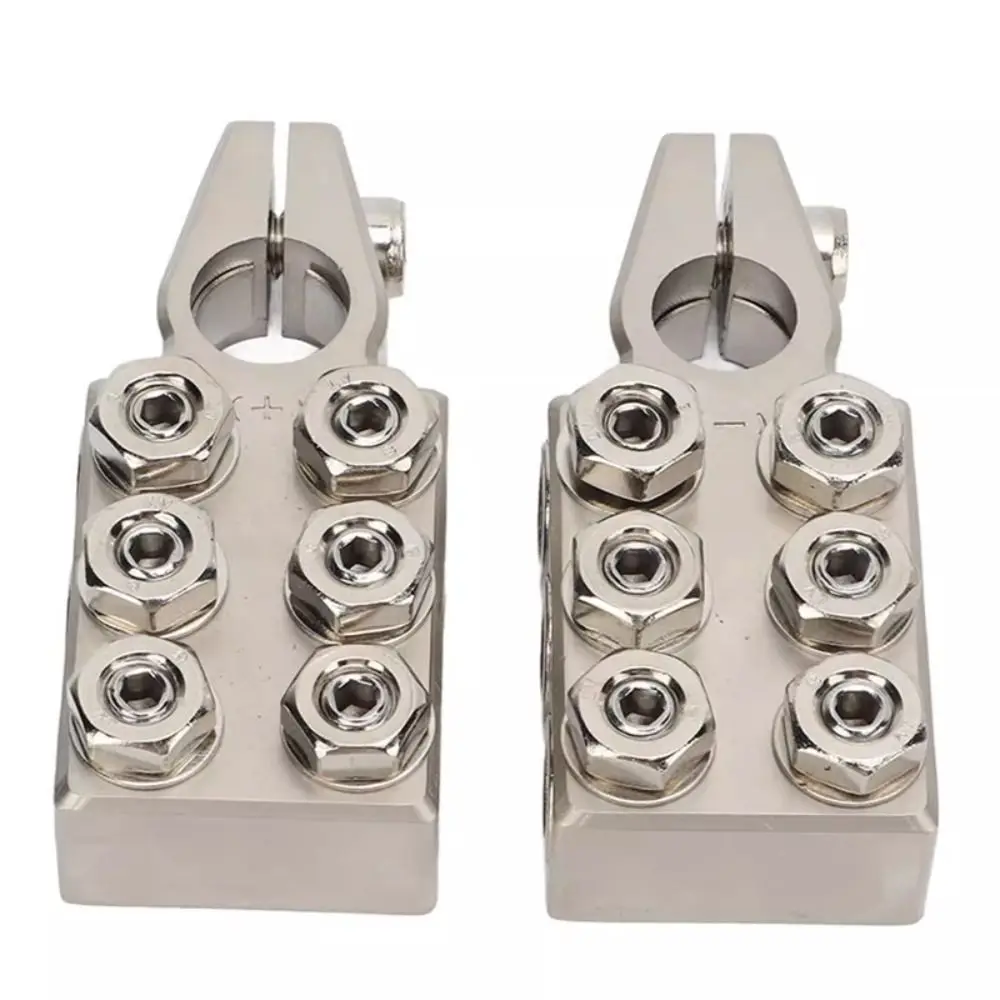 2 Pcs Battery Pile Head Battery Terminal Connectors Car Audio Modified Battery Terminals Positive Negative Battery Connectors