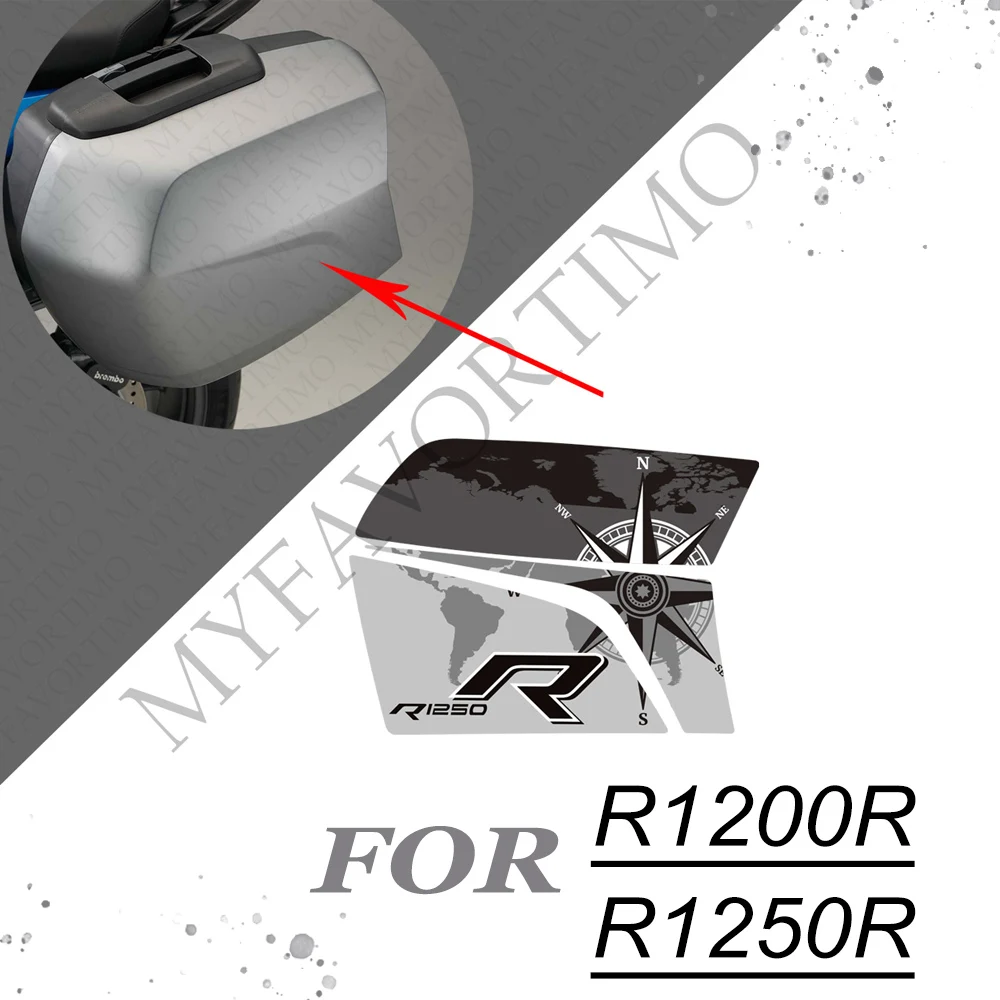 

R1200 R1250 Tank Pad Trunk Luggage Cases Panniers Stickers Decals For BMW R1200R R1250R R 1200 1250 R