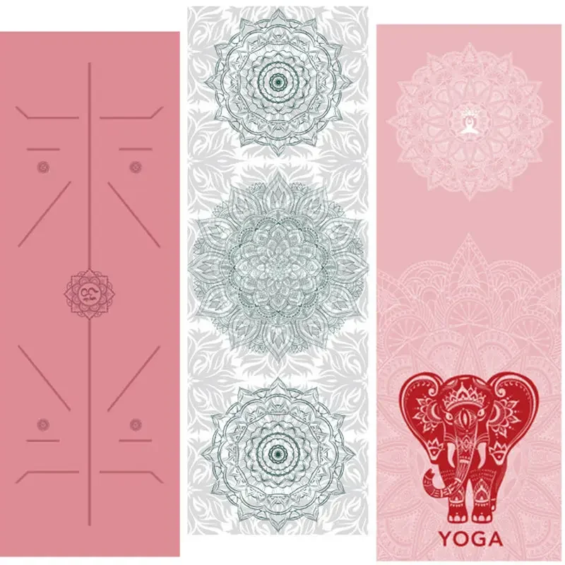 Hot Yoga Mat Towel 185*63cm Printed Yoga Towel Non Slip Fitness Workout Mat Cover for Pilates Gym Yoga Blankets