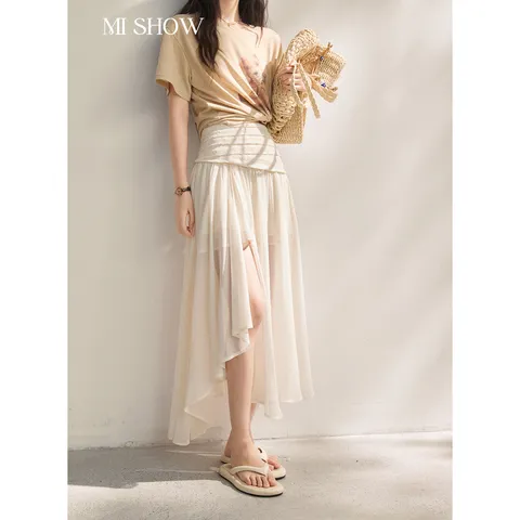 MISHOW Шифоновая юбка  MXF24B2505
