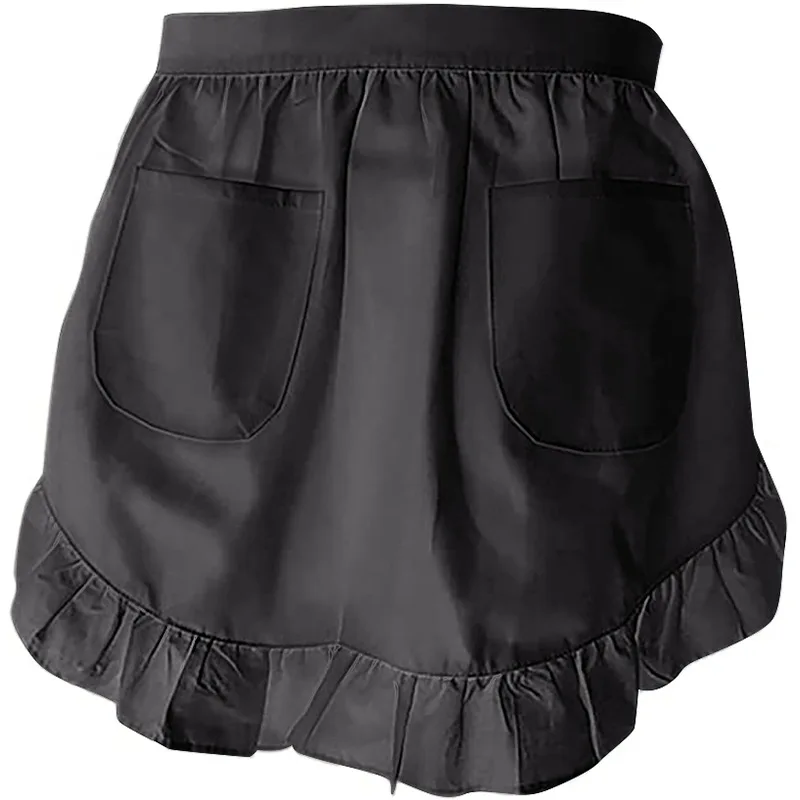 Fashionable Cute Polyester Waist Aprons are Perfect for Women's Home Kitchen Cooking Maid Waist Aprons