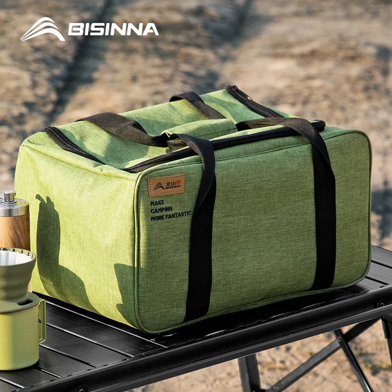 

BISINNA Outdoor Camping Bag 26L Folding Gas Tank Storage Bag Picnic Cookwre Container Camp Supplies Adjustable Partition