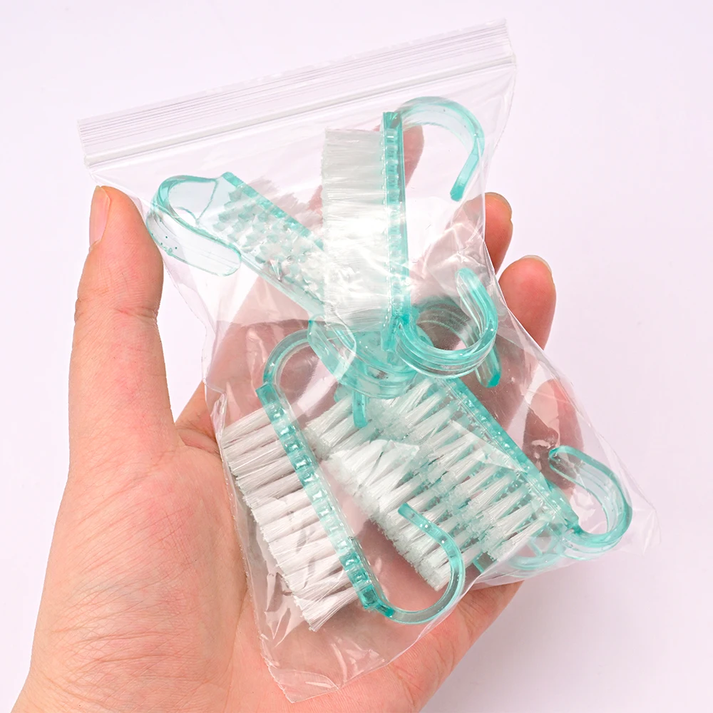 Cepillos de limpieza para decoración de uñas, 5 uds., con bocina, removedor suave de plástico, polvo, cepillo de limpieza, cuidado de los dedos, maquillaje, herramienta de manicura y pedicura