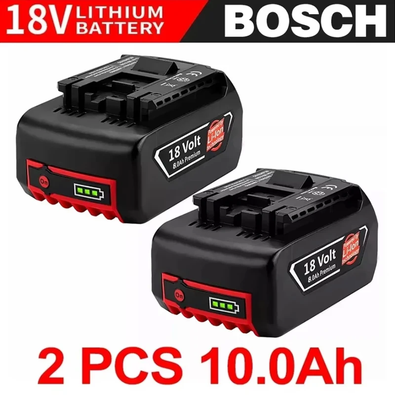 New Battey for Bosch 18V 6.0Ah Lithium Ion Battery Charger Sets Rechargeable Replacement for Bosch 18v Battery for BAT609 BAT618