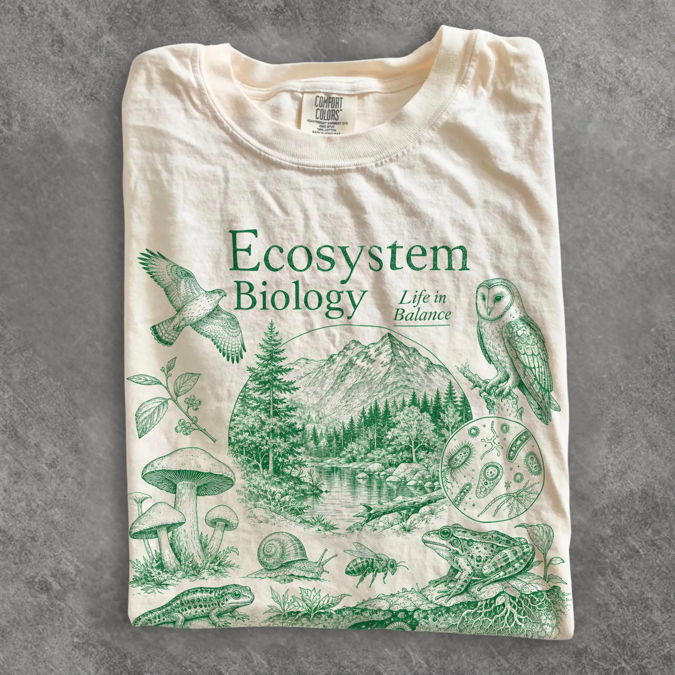 Ecosystem Biology T-Shirt, Vintage 90s Ecology Nature Tee, Environmental Science Graphic Unisex Shirt, Academic Earth Lover Gift