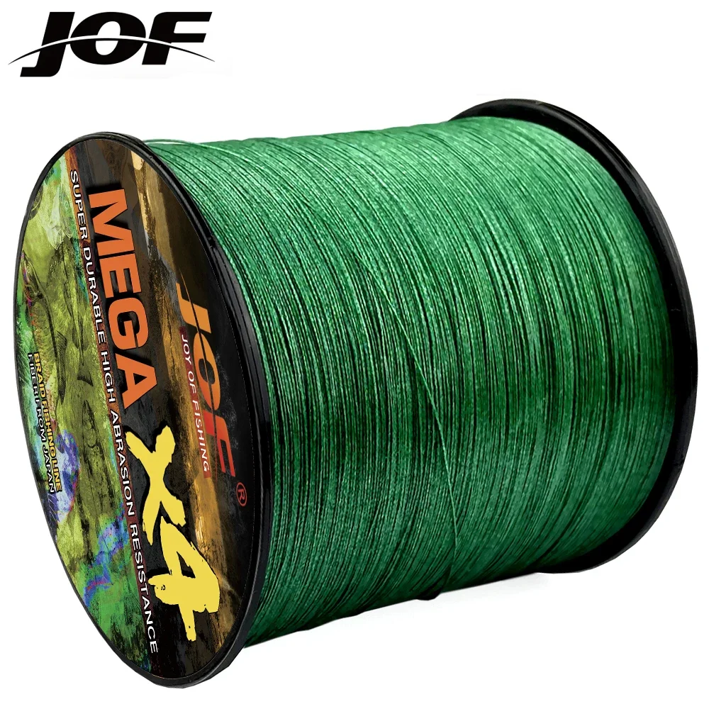 JOF Braided Fishing Line 4 Strands 300M PE Multifilament Cord Fishing Tackle Carp Fishing Saltwater 10/12/18/28/35/40/50/60/80LB