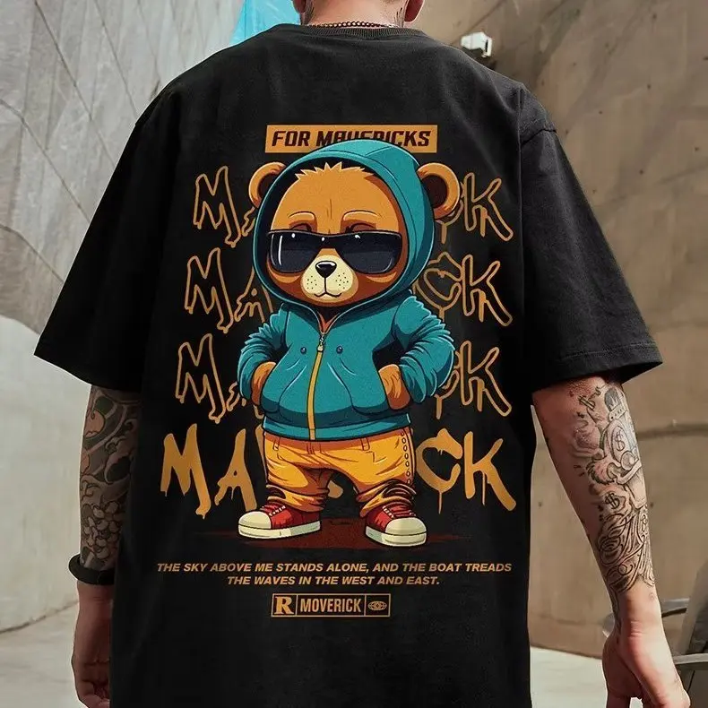 

Short-sleeved Adult Campus Cool Hiphop Style T-shirt for Boys, Girls, Students and Children, A Trendy Hip-hop Wing Top6