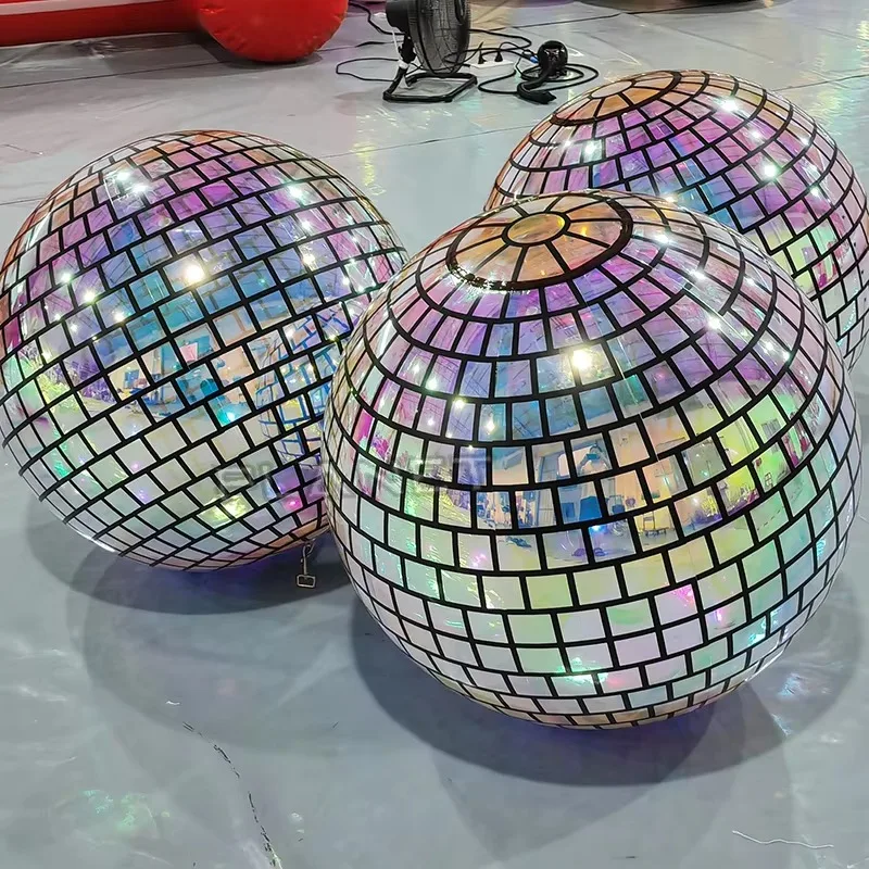 Custom Hanging Reflective Disco Party Decor, Inflatable Mirror Ball PVC Disco Ball for Sale