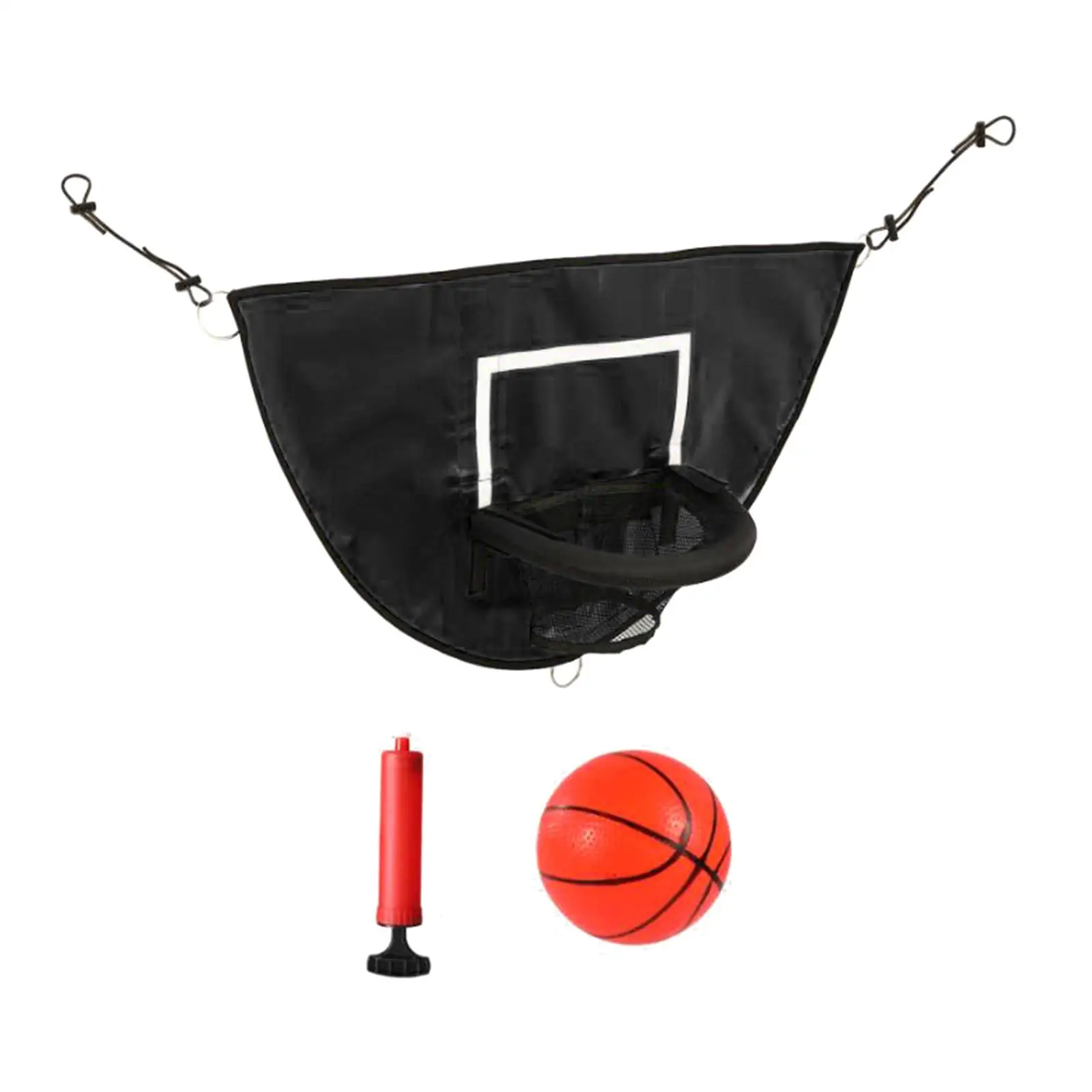 

Trampoline Basketball Hoop Easy to Assemble Durable with Mini Basketball and Pump Goal Game for Adults Toddlers Straight Pole