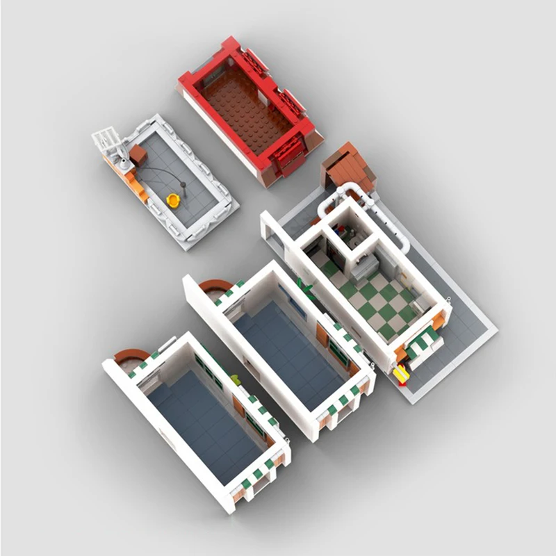 Moc Building Bricks NEWSSTAND with Backyard Model Technology Modular CIty Street View Block Toy DIY Assembly Christmas Set Gifts