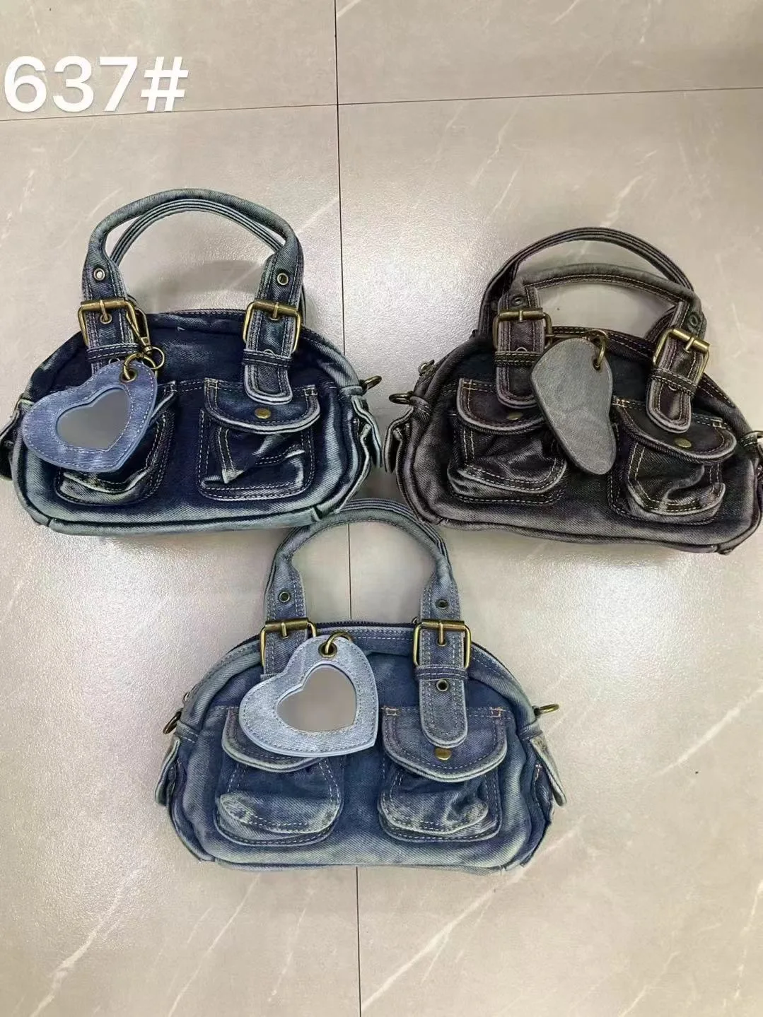 

Faionable Vintage Waed Denim oulder Crossbody Bag Women's Handbag Punk Sle Small Purse Casual ell ape Bag