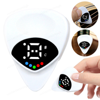 2-in-1 Portable Guitar Pick & Tuner Combo Functionality with Guitar Pick Folk Guitar & Ukulele Tuner 12-Tone Equal Temperament