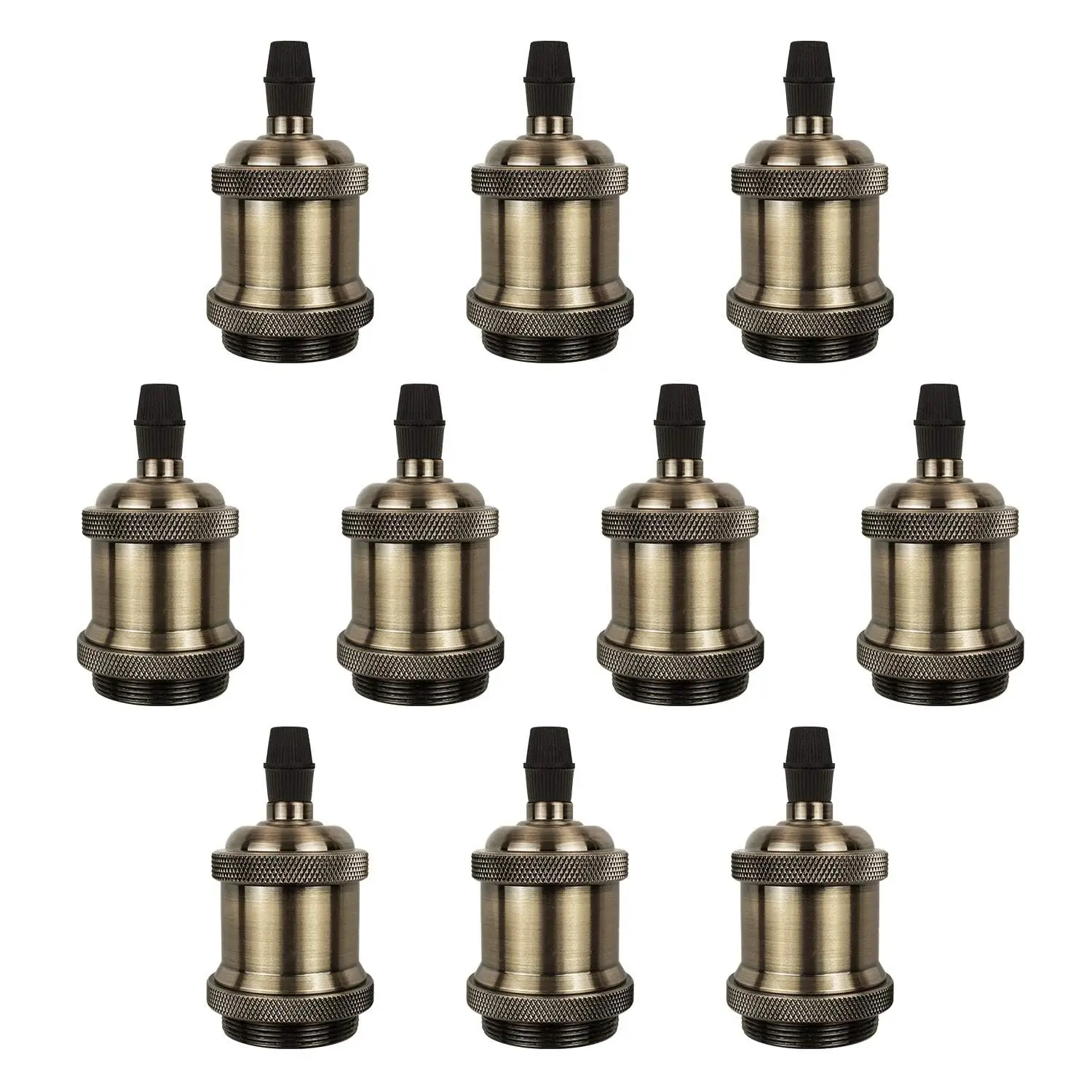 

6PCS E26 Edison Vintage Lamp Socket,Pendant Lamp Holder,Light Sockets Replacement,Antique Look for Industrial,Decorative,DIY