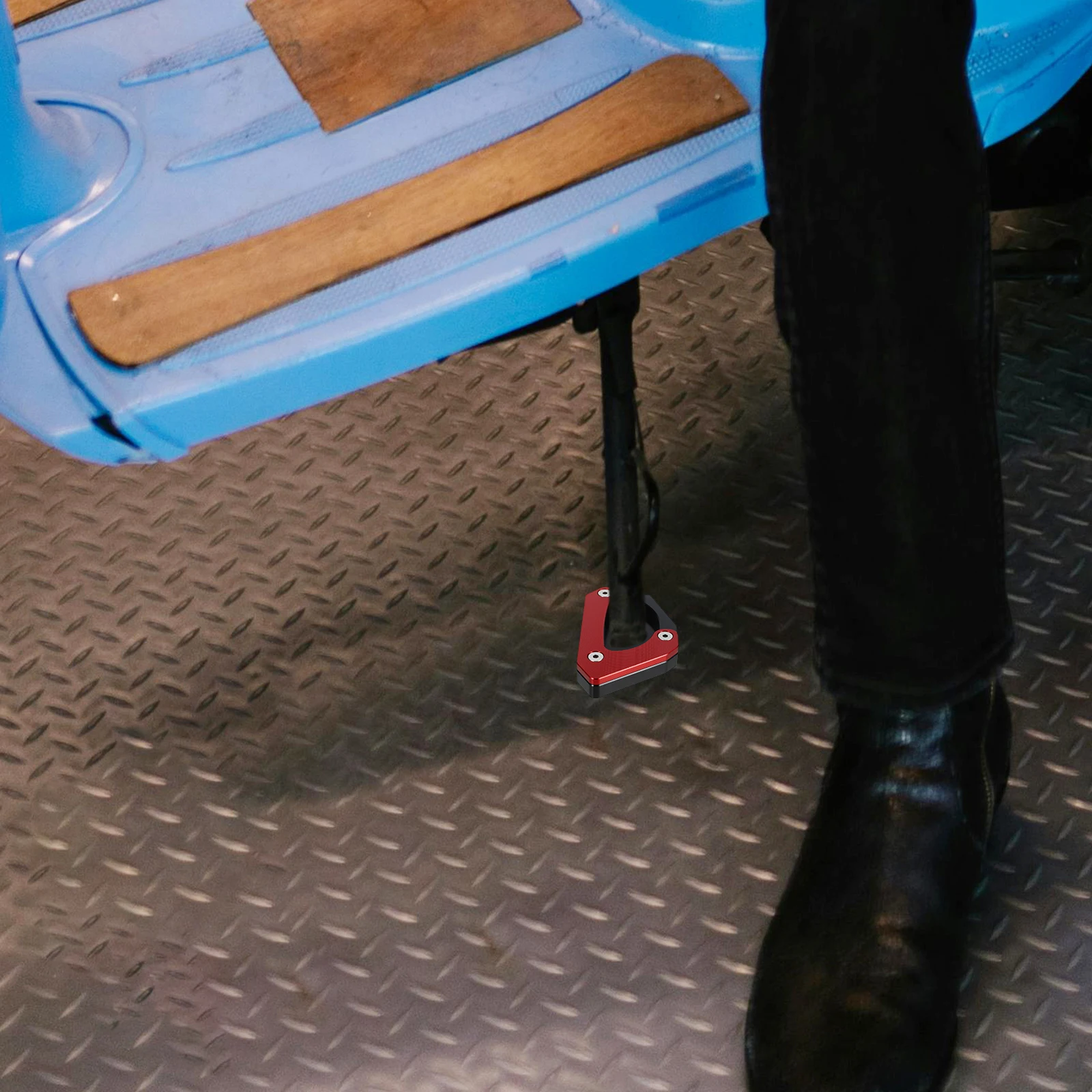 

1pc Universal Motorcycle Kickstand Plate Pad Heavy Duty Foot Support Durable Accessories Side Stand Mat Outdoor Parking Floor