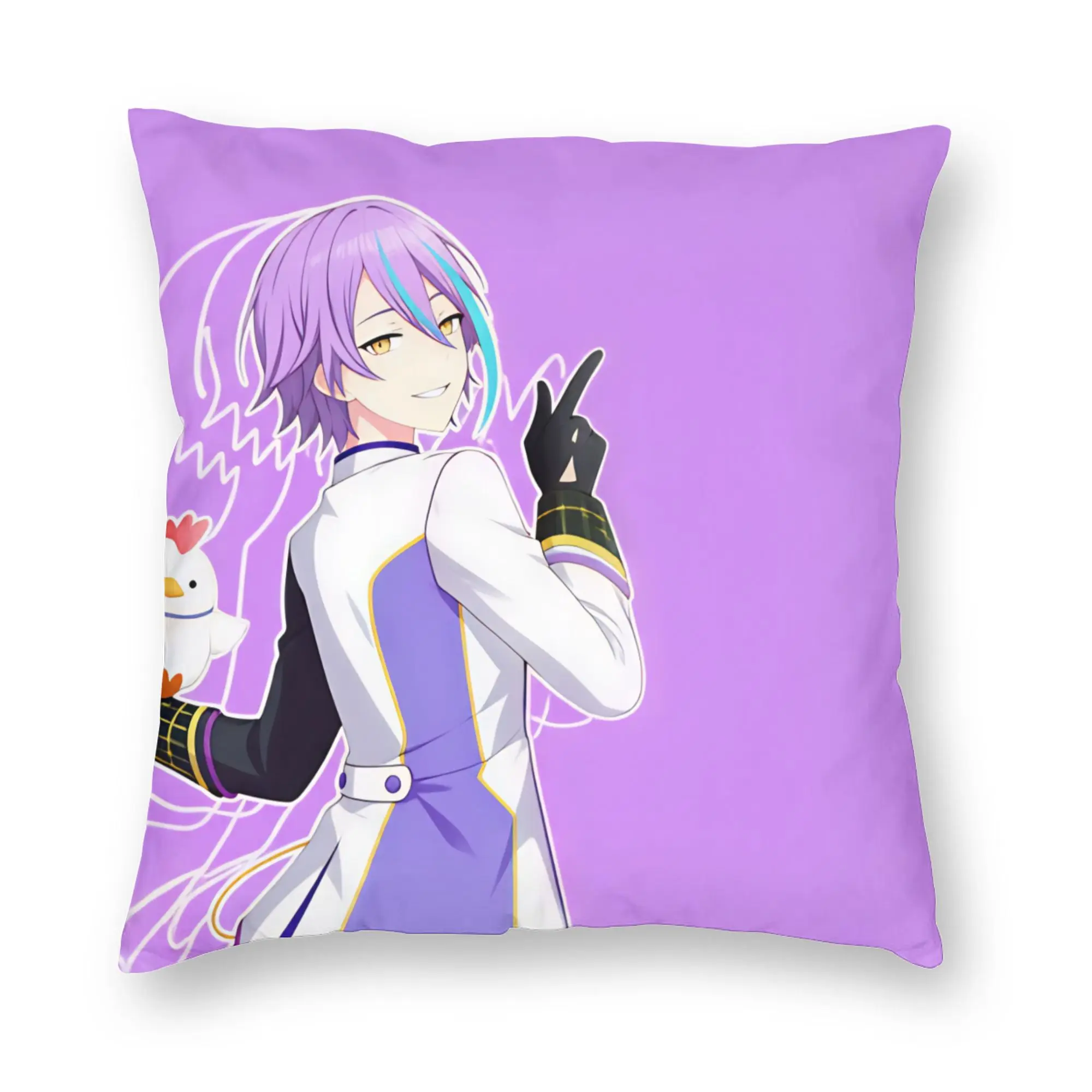 Project Sekai Rui Kamishiro Anime Game Pillow Cover  Funny Pillow Case For Sofa Couch Bed Living Room Print Cushion Cover