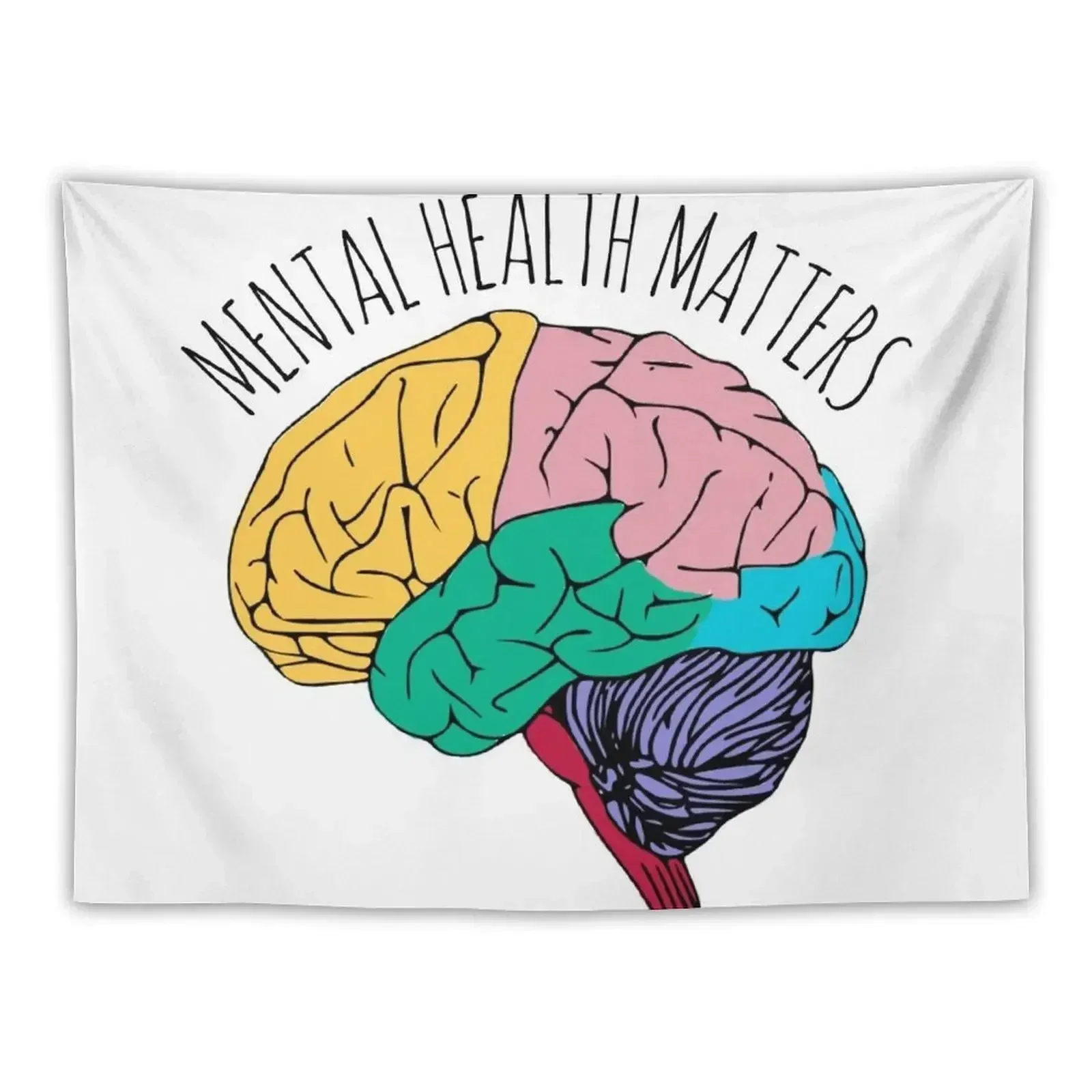 

MENTAL HEALTH MATTERS Tapestry Wall Art Room Decore Aesthetic Decor For Room Tapestry