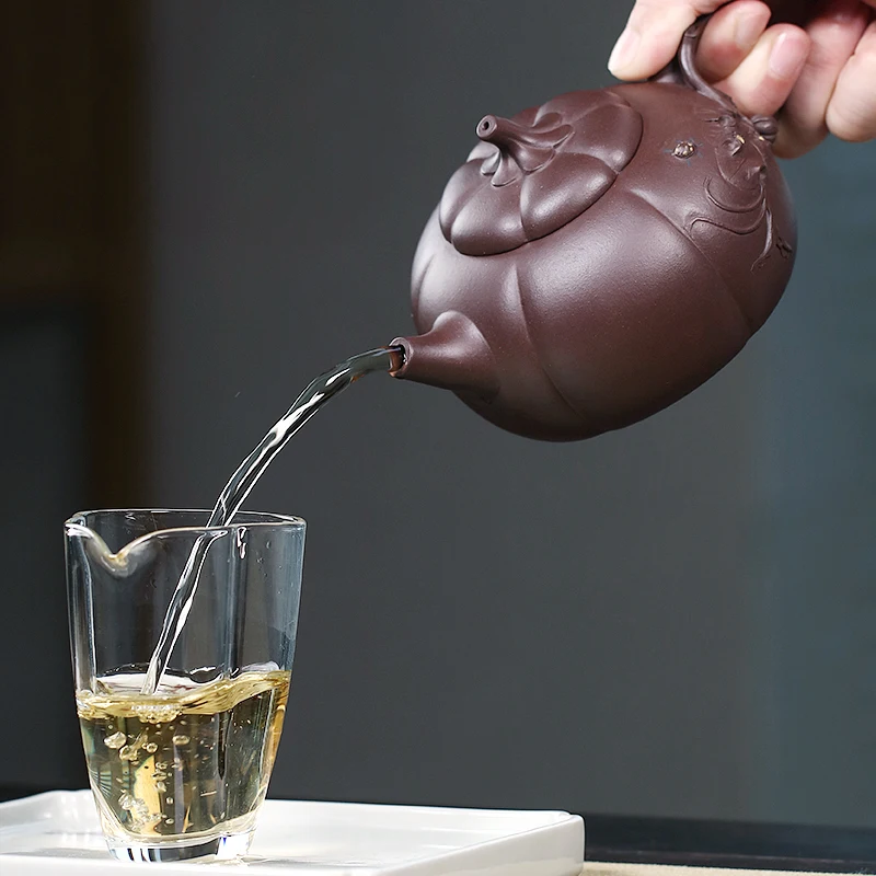 Canghu Tianxia Yi Purple Clay Pot Pure Handmade Decal Tea Set Original Mine Old Household